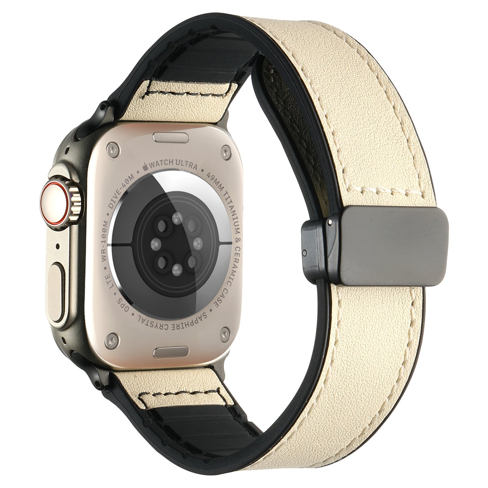 Correa de silicona de cuero para Apple Watch