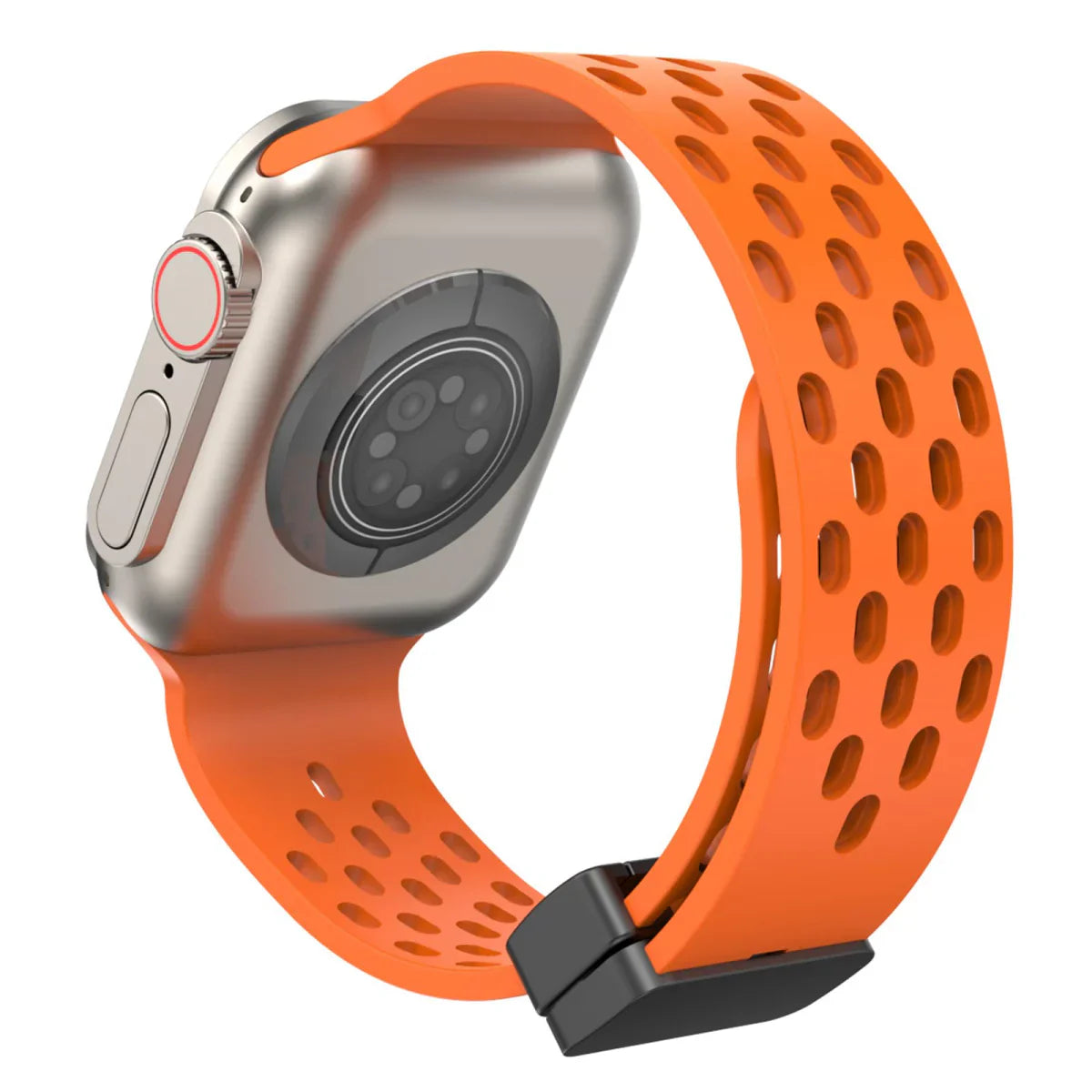 Bracelet en silicone magnétique et respirant pour Apple Watch