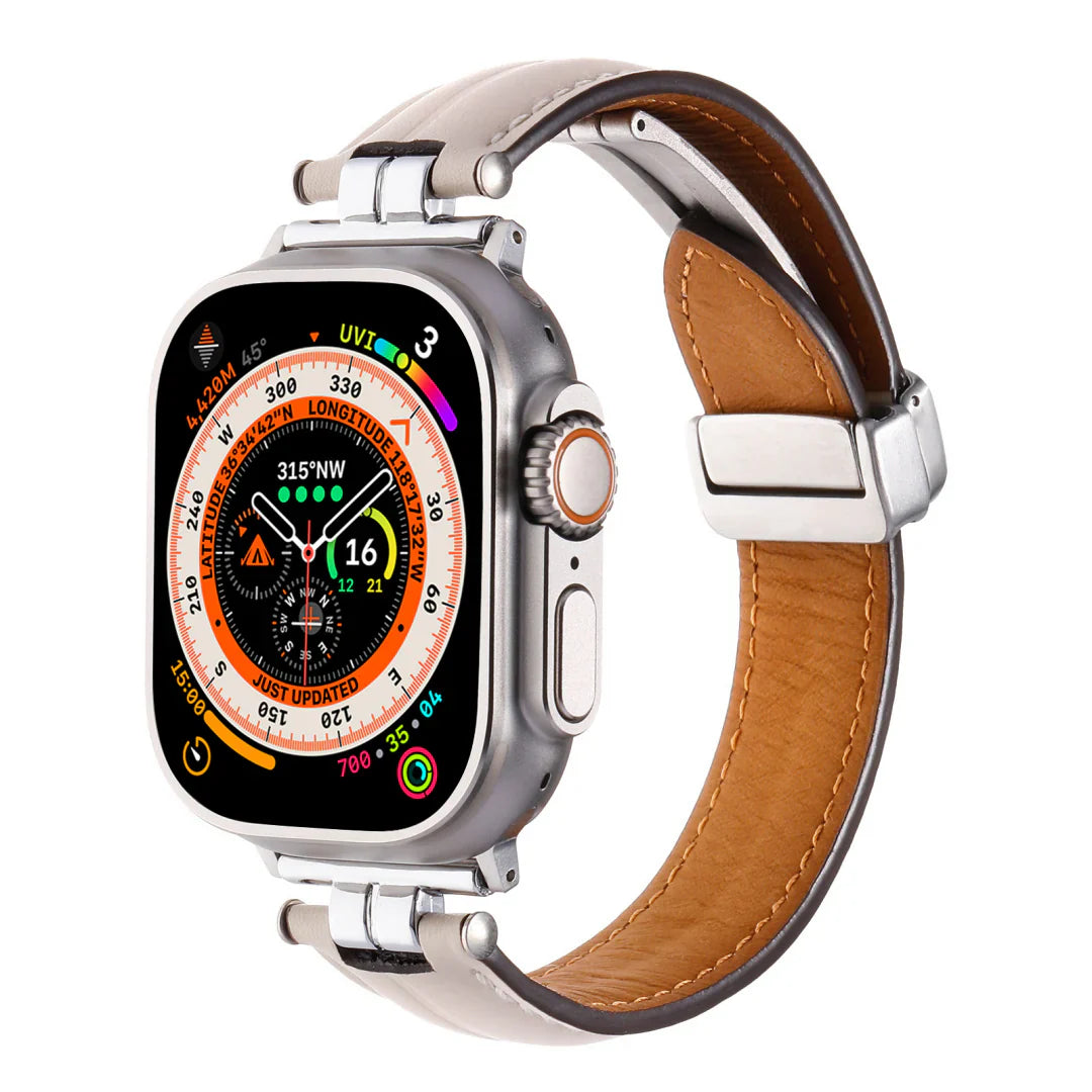 Magnetiskt läderarmband för Apple Watch