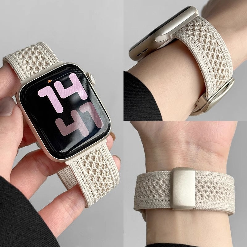 Bracciale in nylon intrecciato con chiusura magnetica per Apple Watch