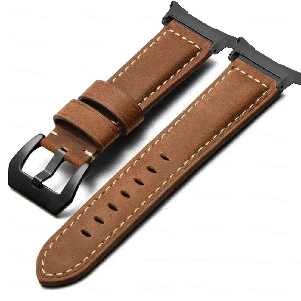 Vintage Frosted Leather For Samsung Watch Ultra 47mm