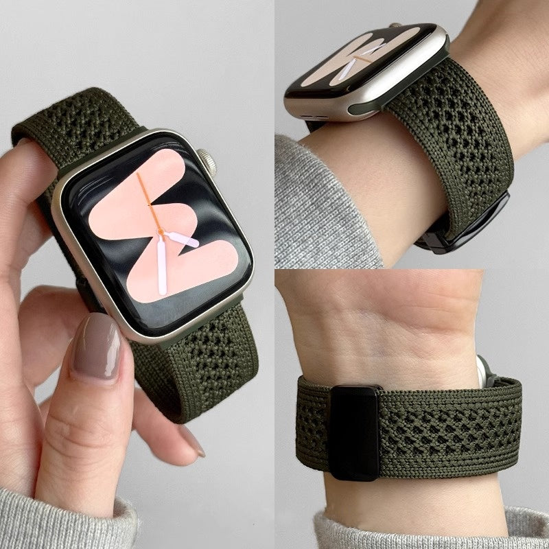 Bracciale in nylon intrecciato con chiusura magnetica per Apple Watch