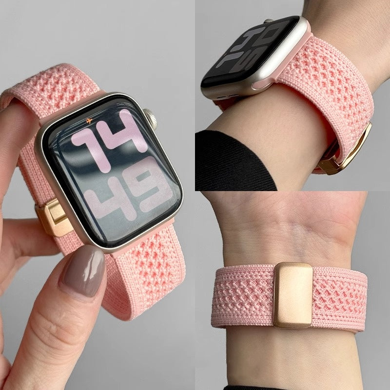 Bracciale in nylon intrecciato con chiusura magnetica per Apple Watch