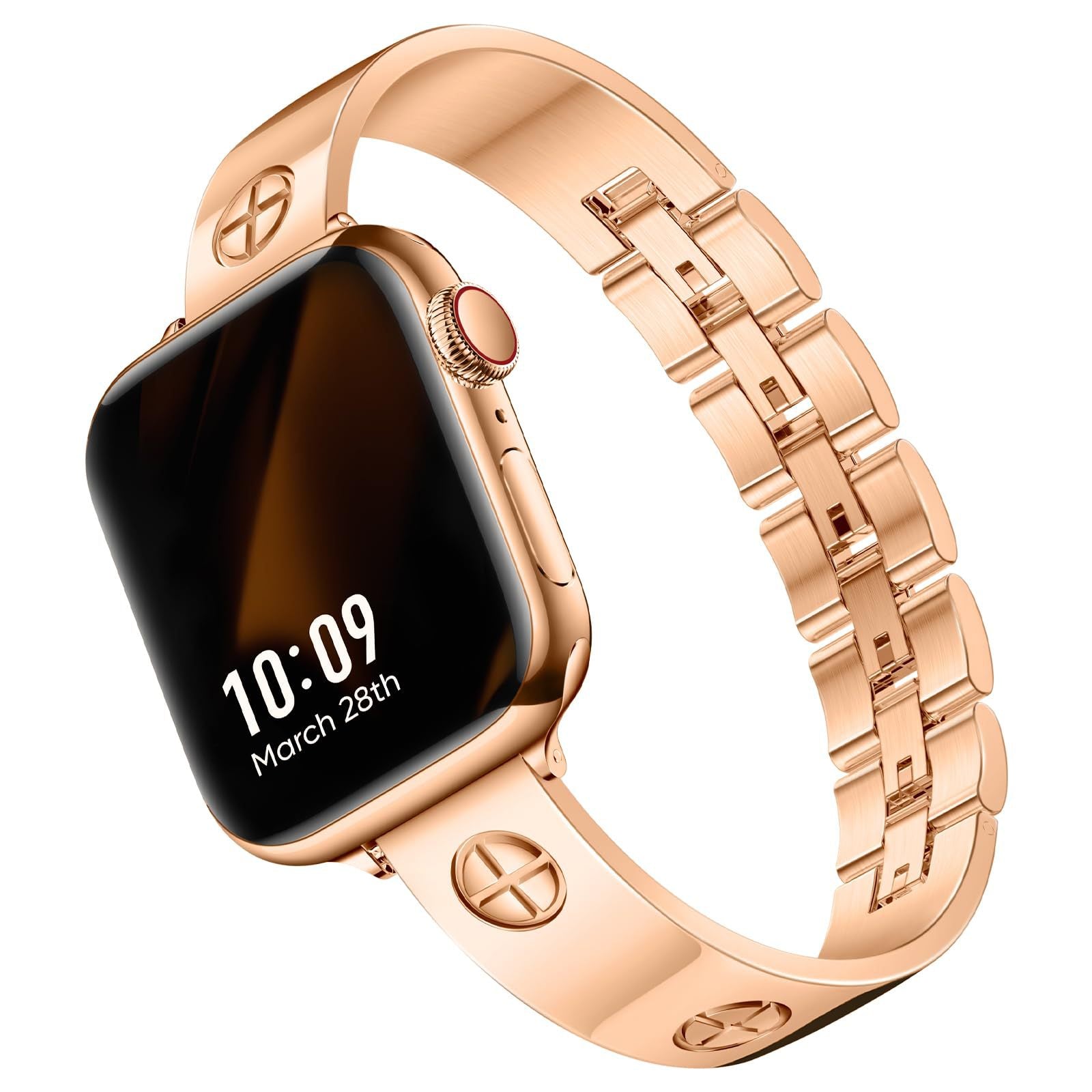 Pulsera de metal cruzado para Apple Watch