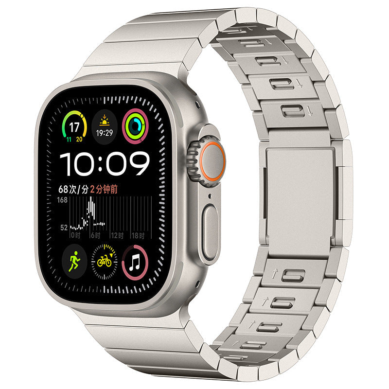 Pulseira de Fivela Magnética em Aço Inoxidável Premium para Apple Watch