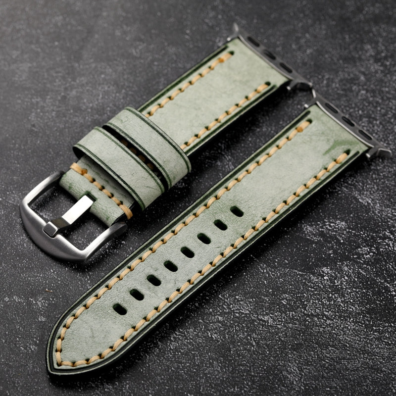 Simple Handmade Leather Apple Watch Strap