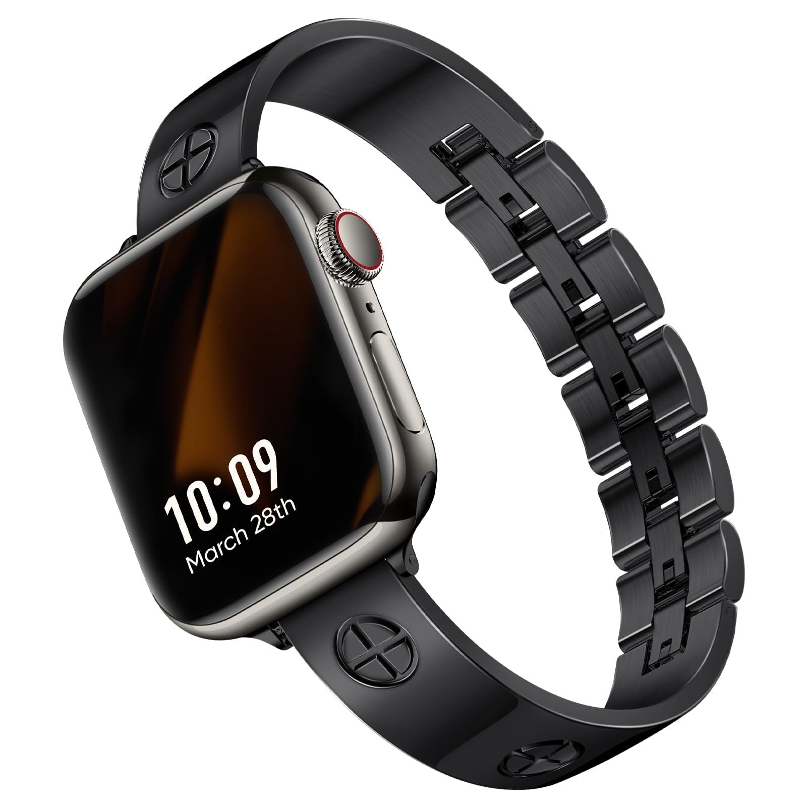 Pulsera de metal cruzado para Apple Watch