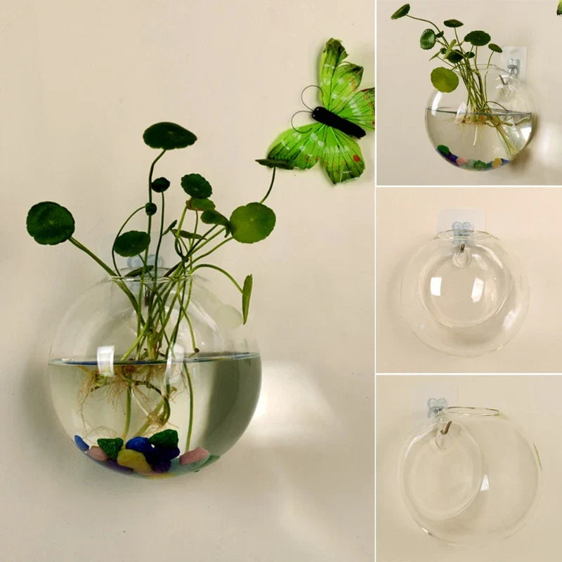 Flytende vase - Hengende Hydroponic Vase i glass