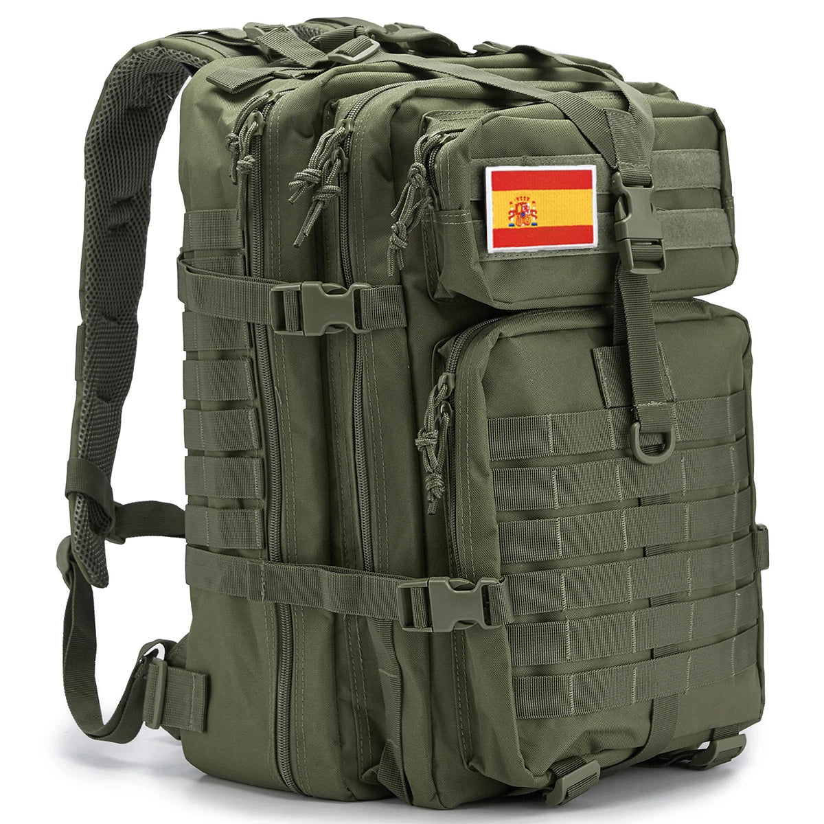 Sac à dos tactique 45 L pour homme/femme – Sac à dos MOLLE pour la chasse, la pêche, la randonnée, le trekking et la survie – Sac à dos d'extérieur de grande capacité avec porte-gobelets