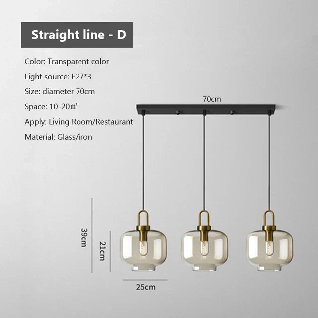 Modernt glas taklampa