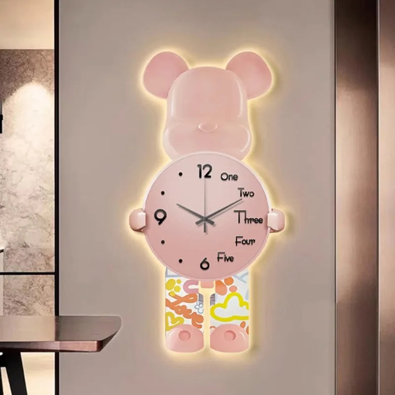 ChicBearTime – Horloge ours décorative pour le salon