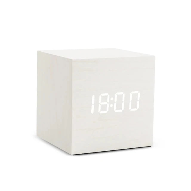 TempTune – LED Wooden Alarm Clock with Temperature Display