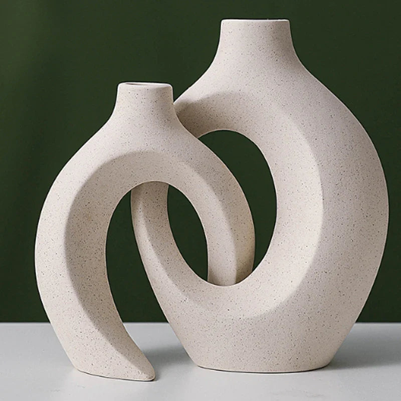 White Elegance Ceramic Vase