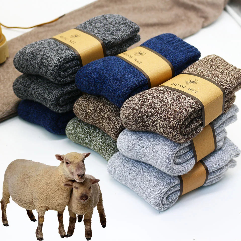 100% Wełna Merino Ciepło Pro: Premium Grube Wełniane Skarpetki Zimowe dla Mężczyzn