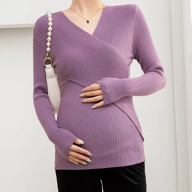 Crossover Maternity & Nursing Sweater