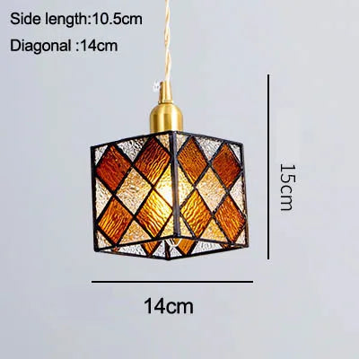 Rubik Cube Glass Pendant