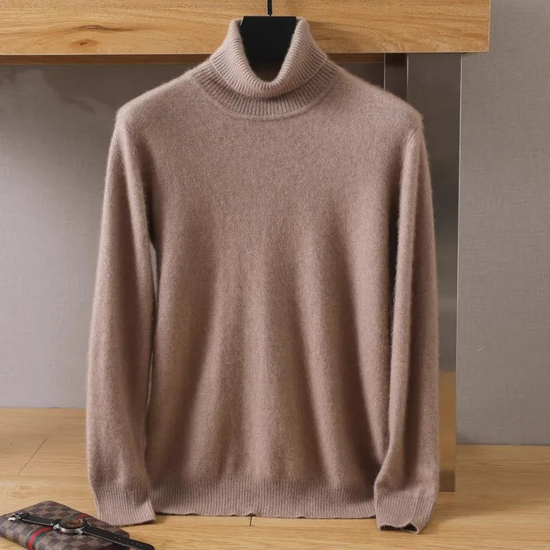 Japansk strikket - Herre 100% Cashmere - ren kashmir fløyelsgenser