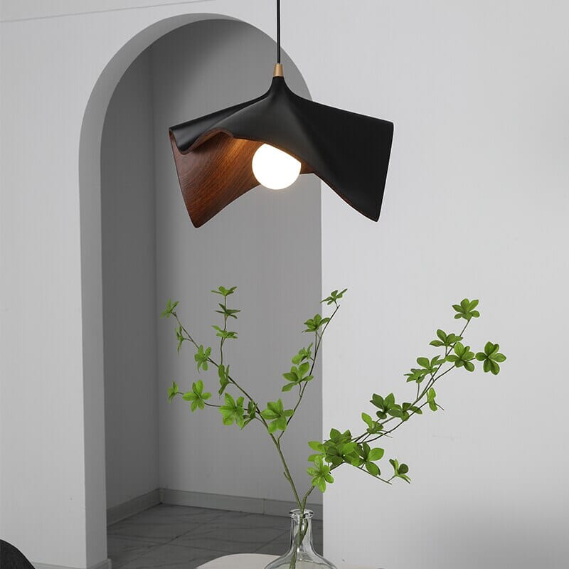 Luxury Black Folded Resin Pendant Lights