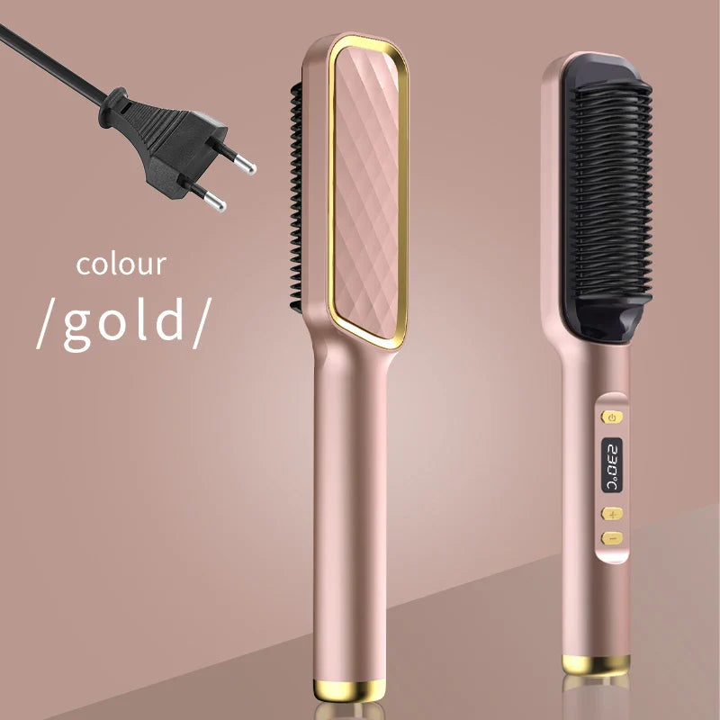 Electric Hot Comb Multifunctional Straight Hair Straightener Comb