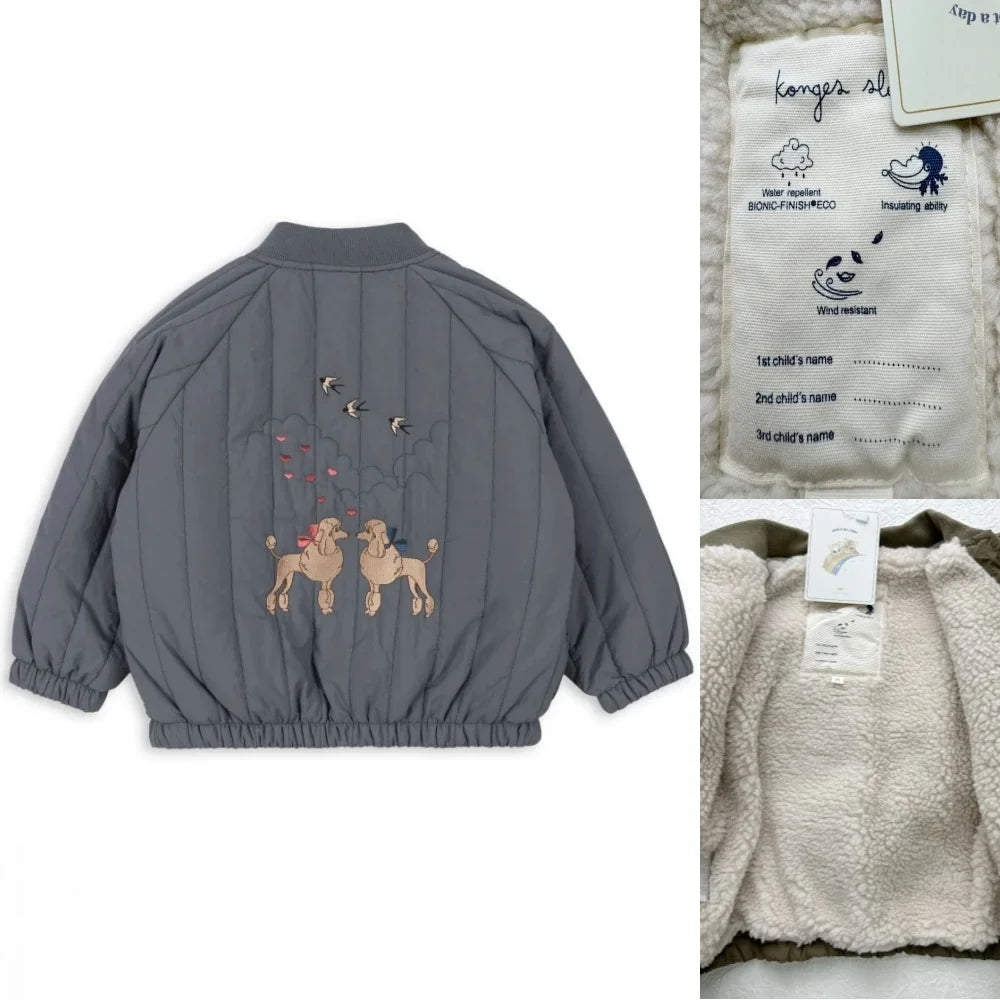 Accogliente giacca per bambini in lana d'agnello – Capispalla invernale unisex per neonati e bambini