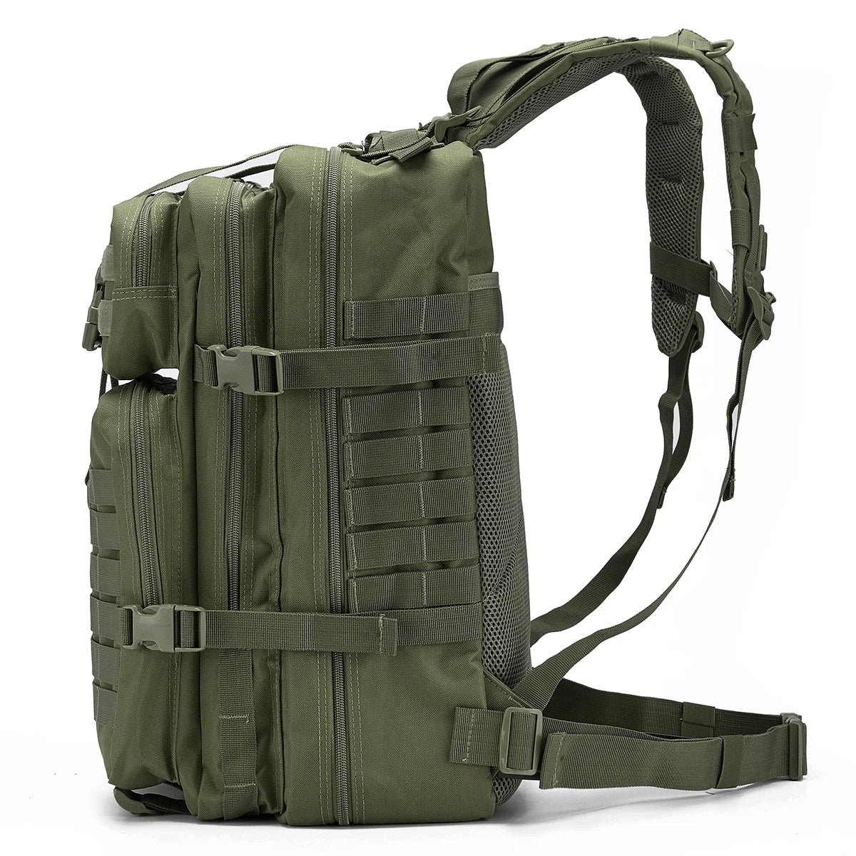 Sac à dos tactique 45 L pour homme/femme – Sac à dos MOLLE pour la chasse, la pêche, la randonnée, le trekking et la survie – Sac à dos d'extérieur de grande capacité avec porte-gobelets