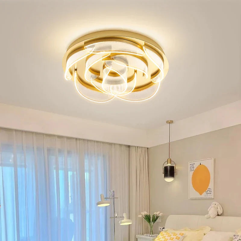 Lustre de plafond à pétales minimaliste