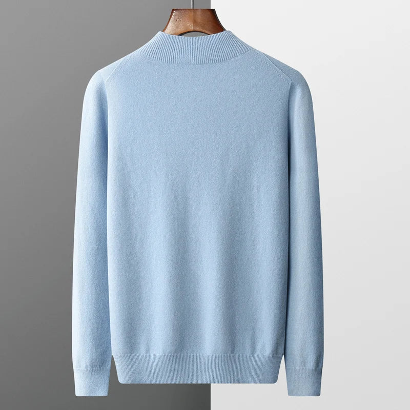 Kristian: Autumn and winter - men's 100% wool/cashmere sweater