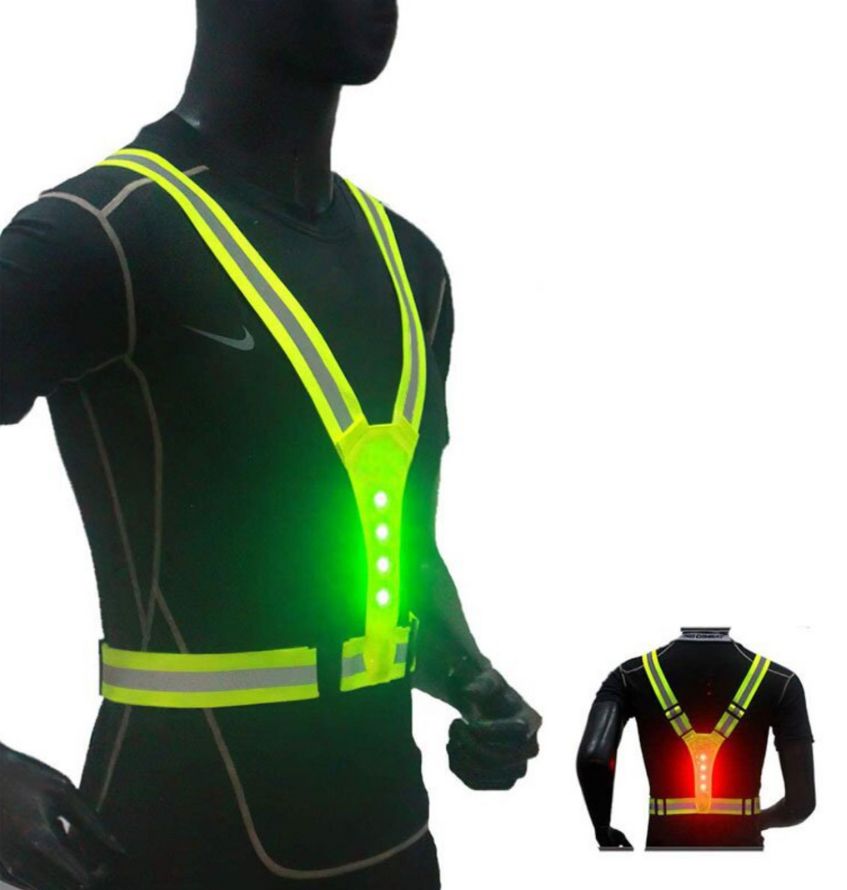 GlowGuard™ Sicherheitsweste | Sicherheits-LED-Weste zum Laufen, Radfahren und Arbeiten