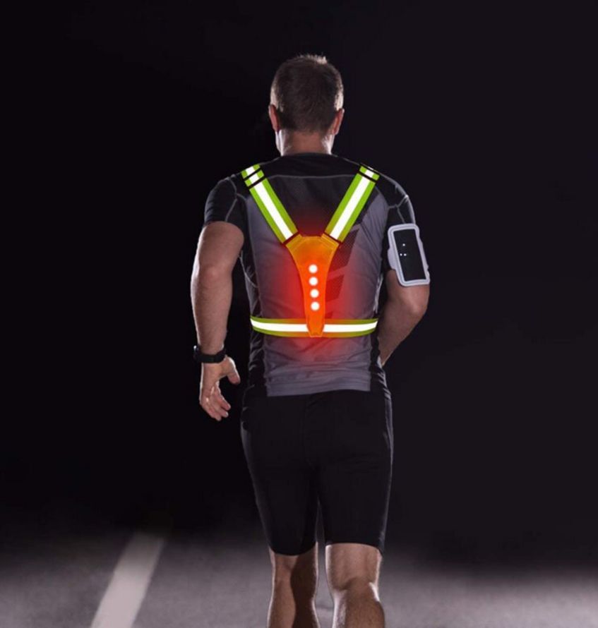 GlowGuard™ Sicherheitsweste | Sicherheits-LED-Weste zum Laufen, Radfahren und Arbeiten