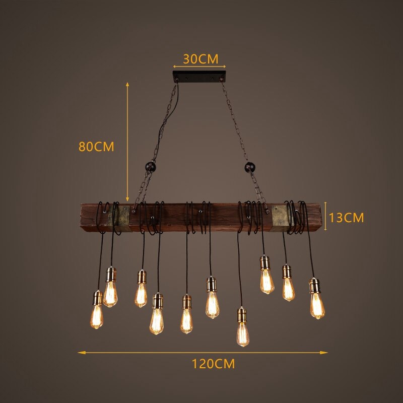 Antike Industrielle Retro Holz LED Decke