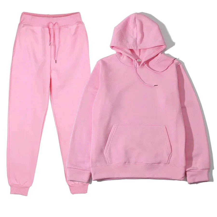 Tracksuit Set - Casual Two-Piece Hooded Sport Set for Spring and Autumn in cotton