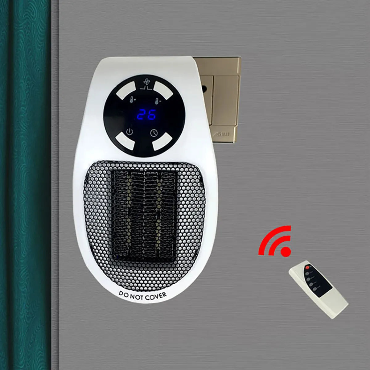 Termoventilatore elettrico portatile con telecomando