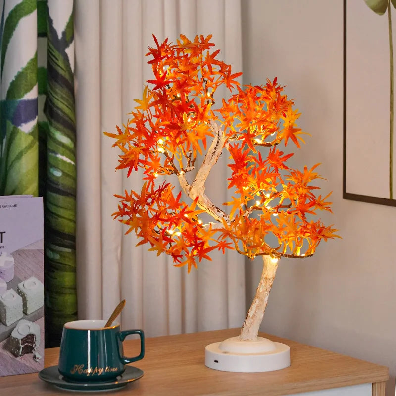 MapleGlow - Lampada LED Albero Foglie d'acero