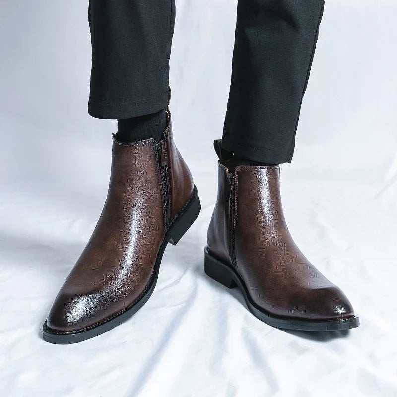 Bottes en cuir pour hommes ApexStyle