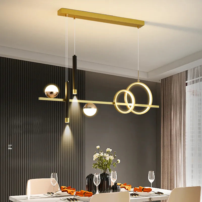 Lampes suspendues LED minimalistes modernes Komnab avec projecteur télécommandé