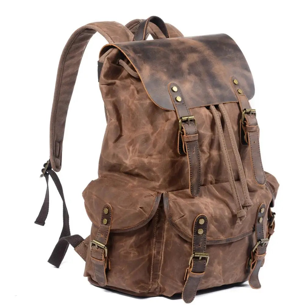 Trailblazer Canvas-Lederrucksack