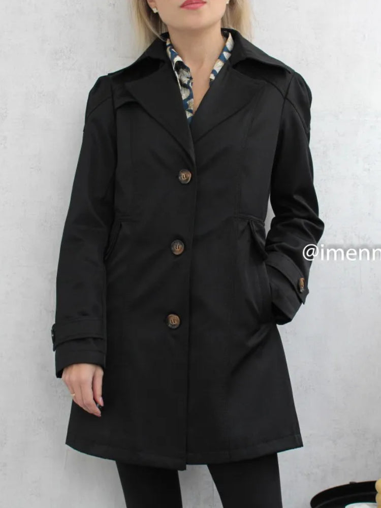 Trench Coat enkelt-breasted jakke