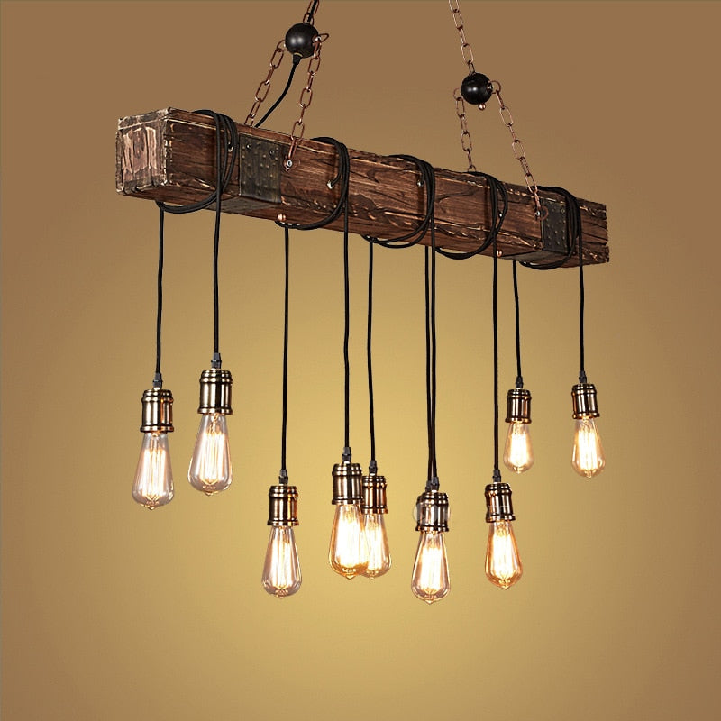 Antike Industrielle Retro Holz LED Decke