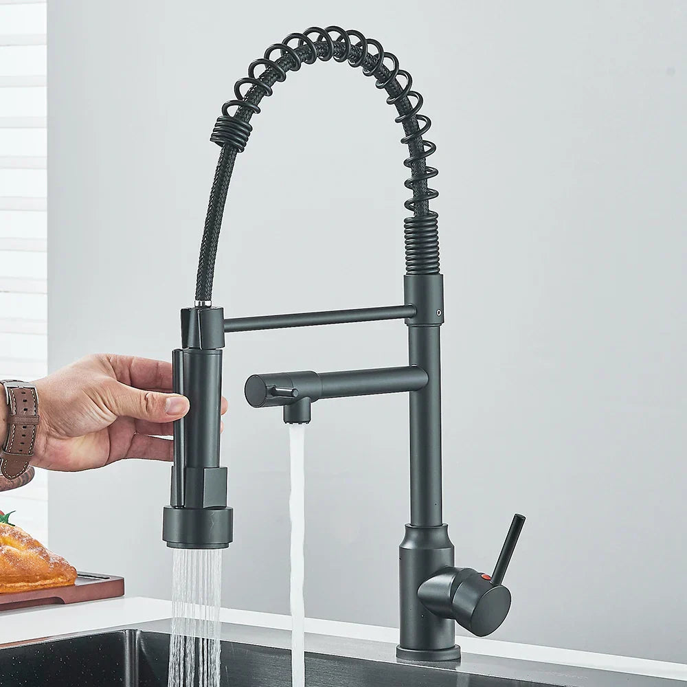 SpringFlow – Double spout kitchen mixer tap faucet