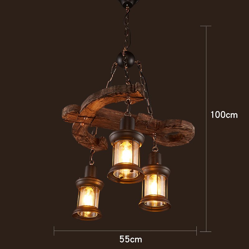 Antike Industrielle Retro Holz LED Decke