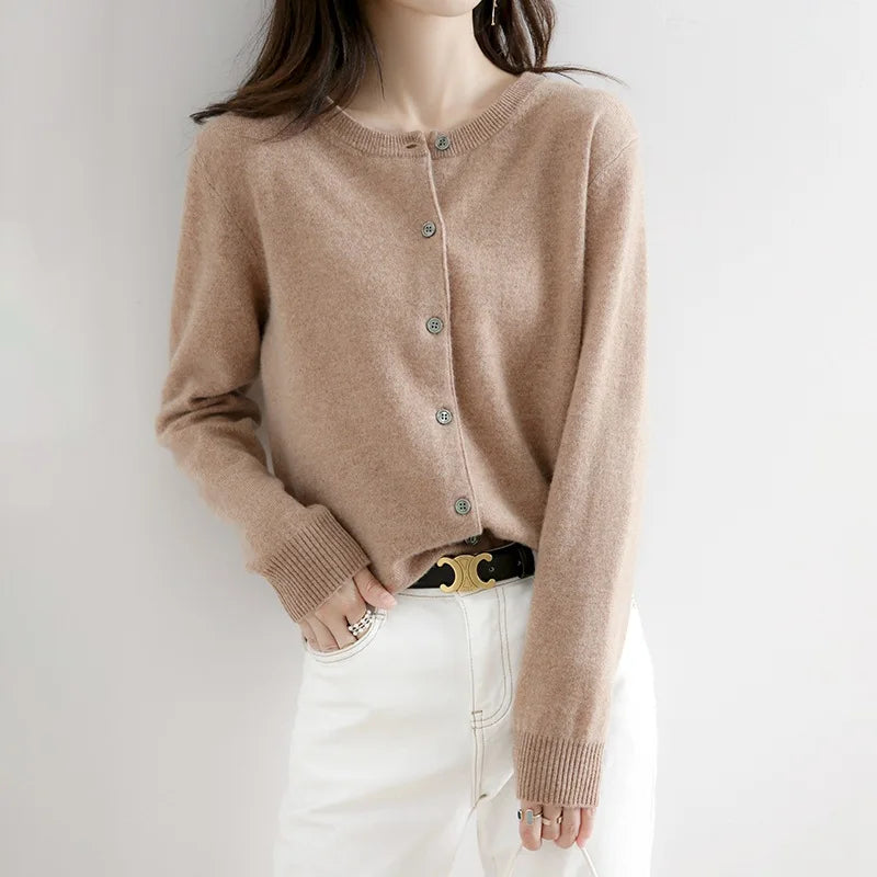 Elena: Dame sweater cardigan V-hals