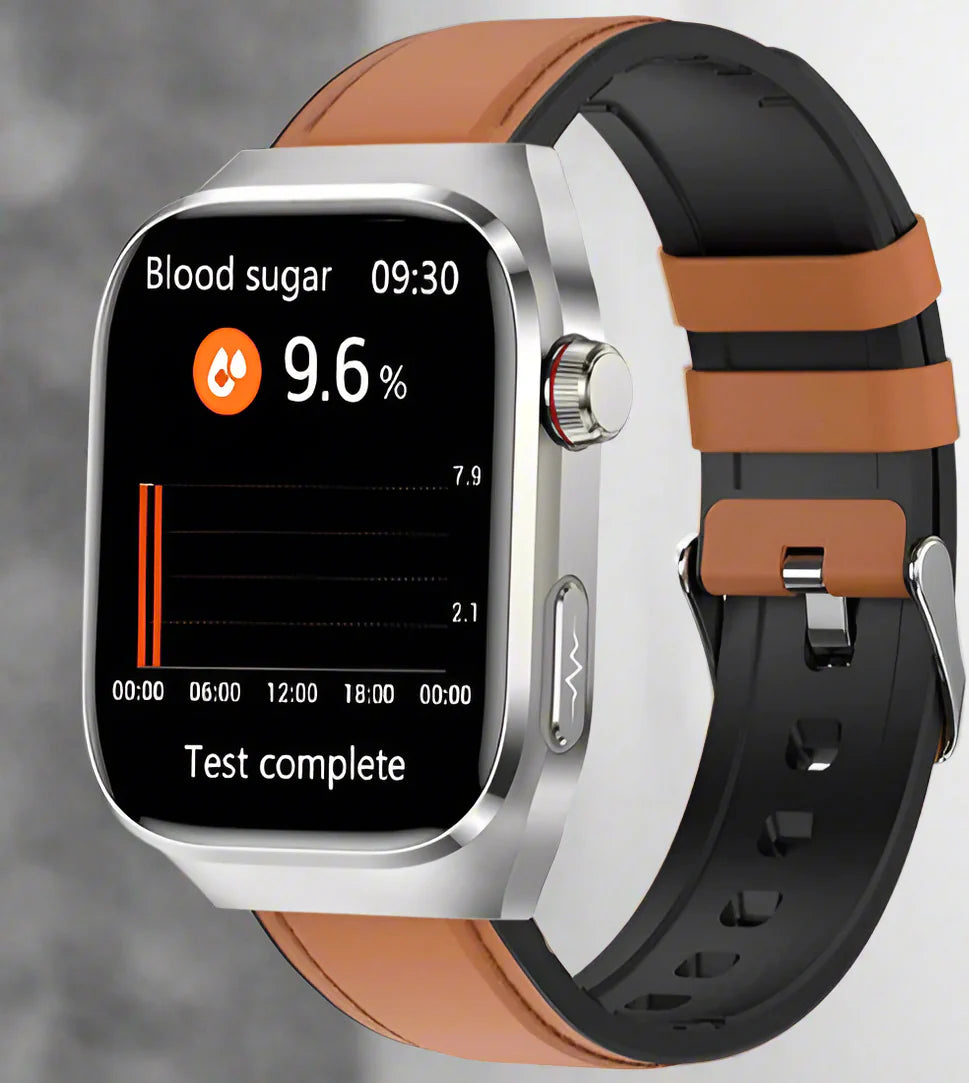 Maxwell Health Smartwatch – Zucchero nel sangue, Acido urico, ECG+PPG e Chiamata Bluetooth