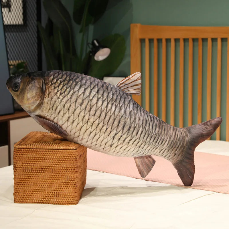 Juguete divertido de la felpa de los pescados - almohada rellena gigante del animal de la carpa suave | Cojín de Sueño Creativo para Niños y Niñas | Regalo de Navidad