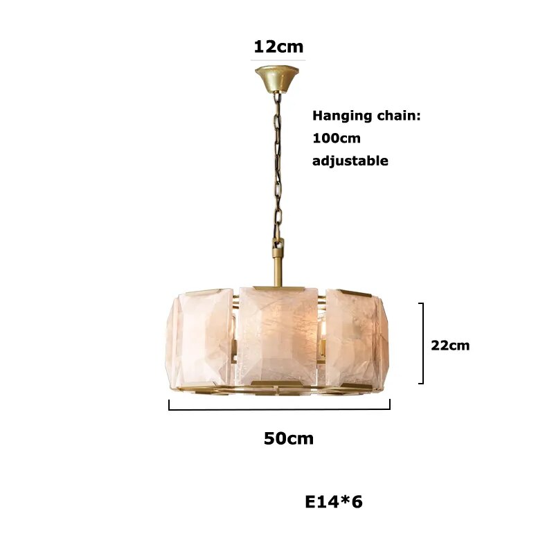 Lampes suspendues de lustre à intensité variable rétro américain E14 LED