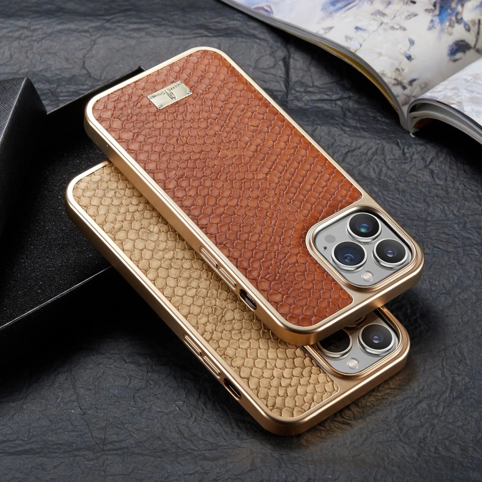 Snake Pattern Leather Phone Case For Iphone