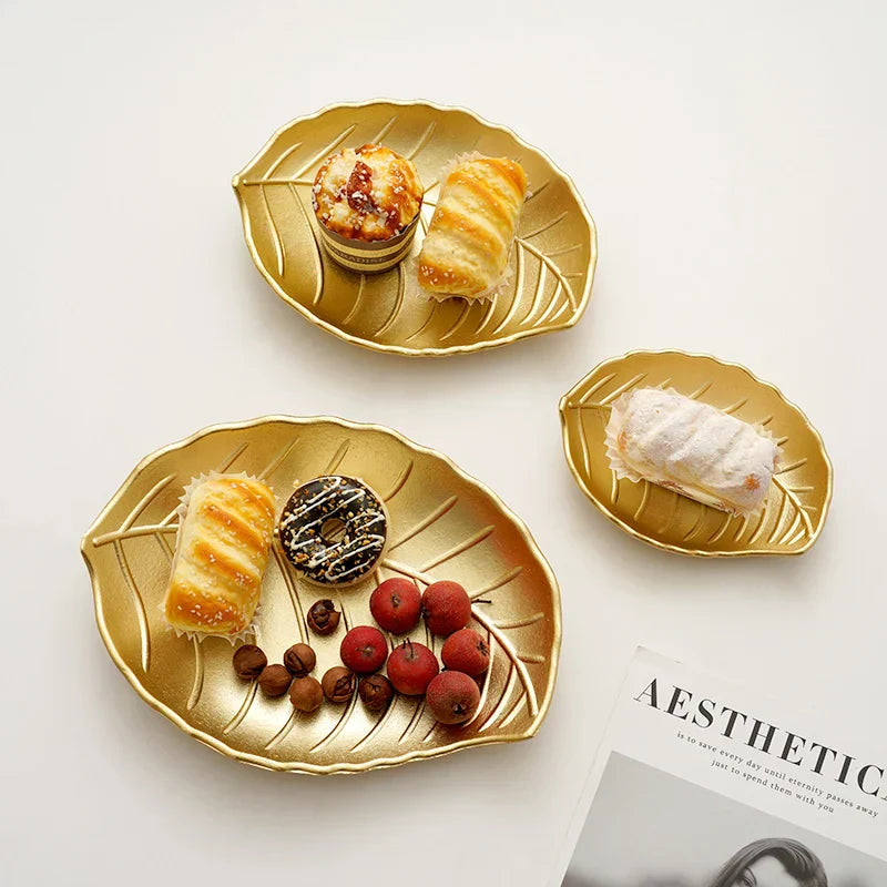 Nordic Gold Leaf Serving Tray