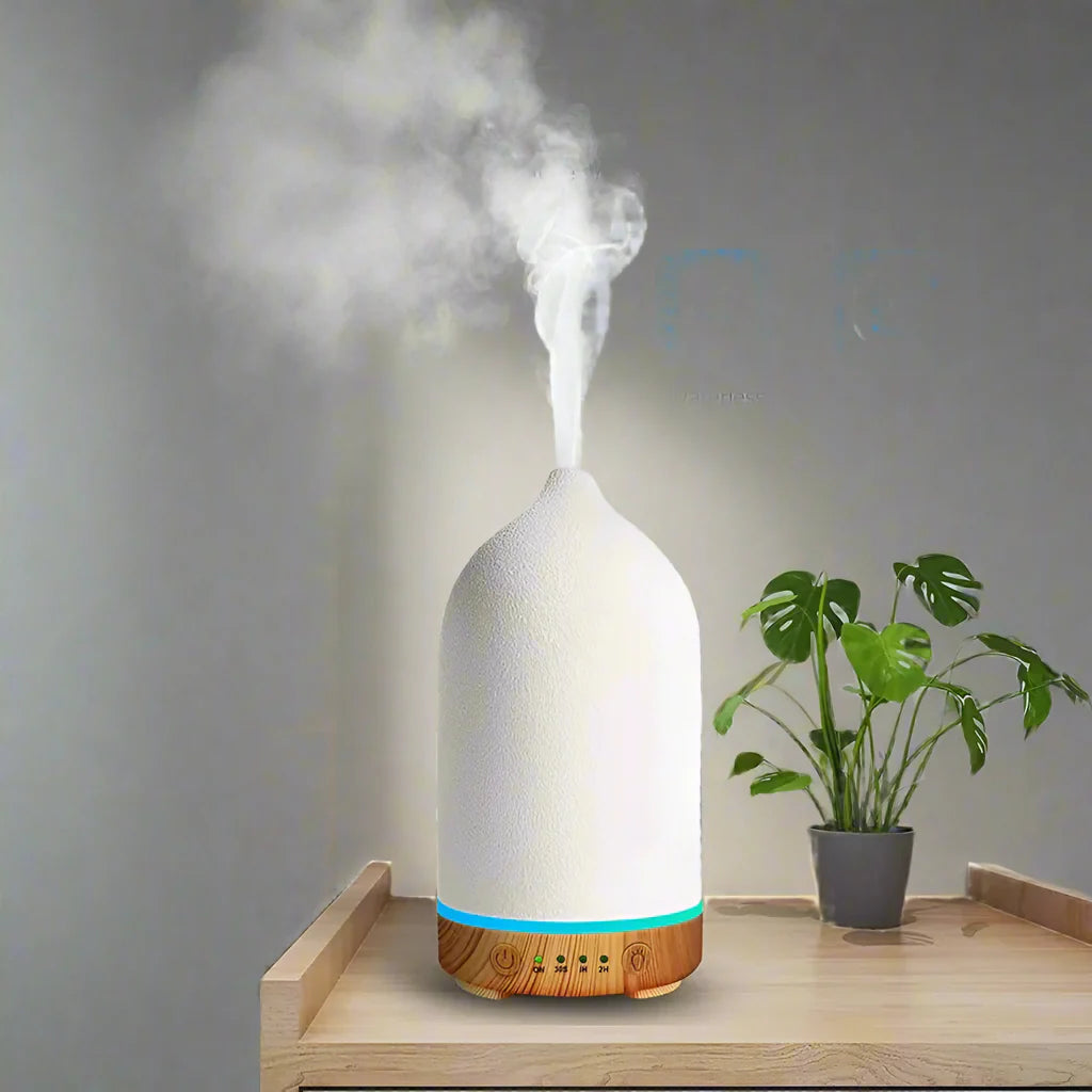 Winnie Ceramic Essential Oil Diffuser – Ultrasonic Aromatherapy Humidifier