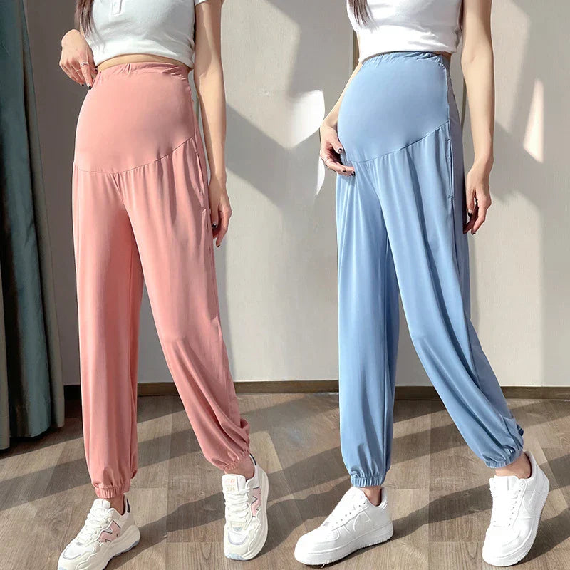 Ice Silk Maternity Sweatpants