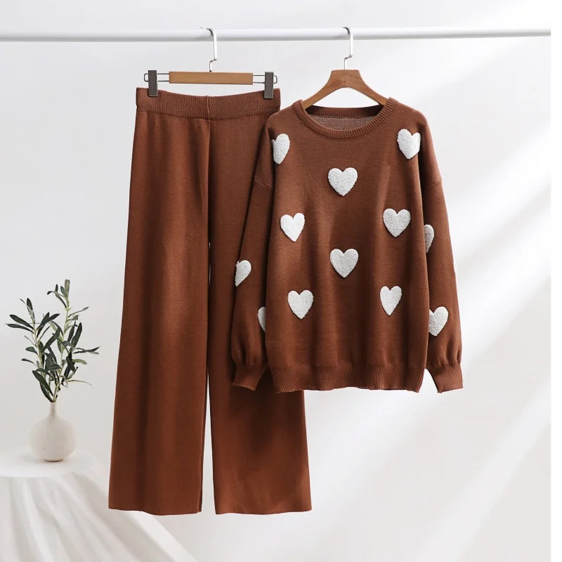 Heart Knit Lounge Set