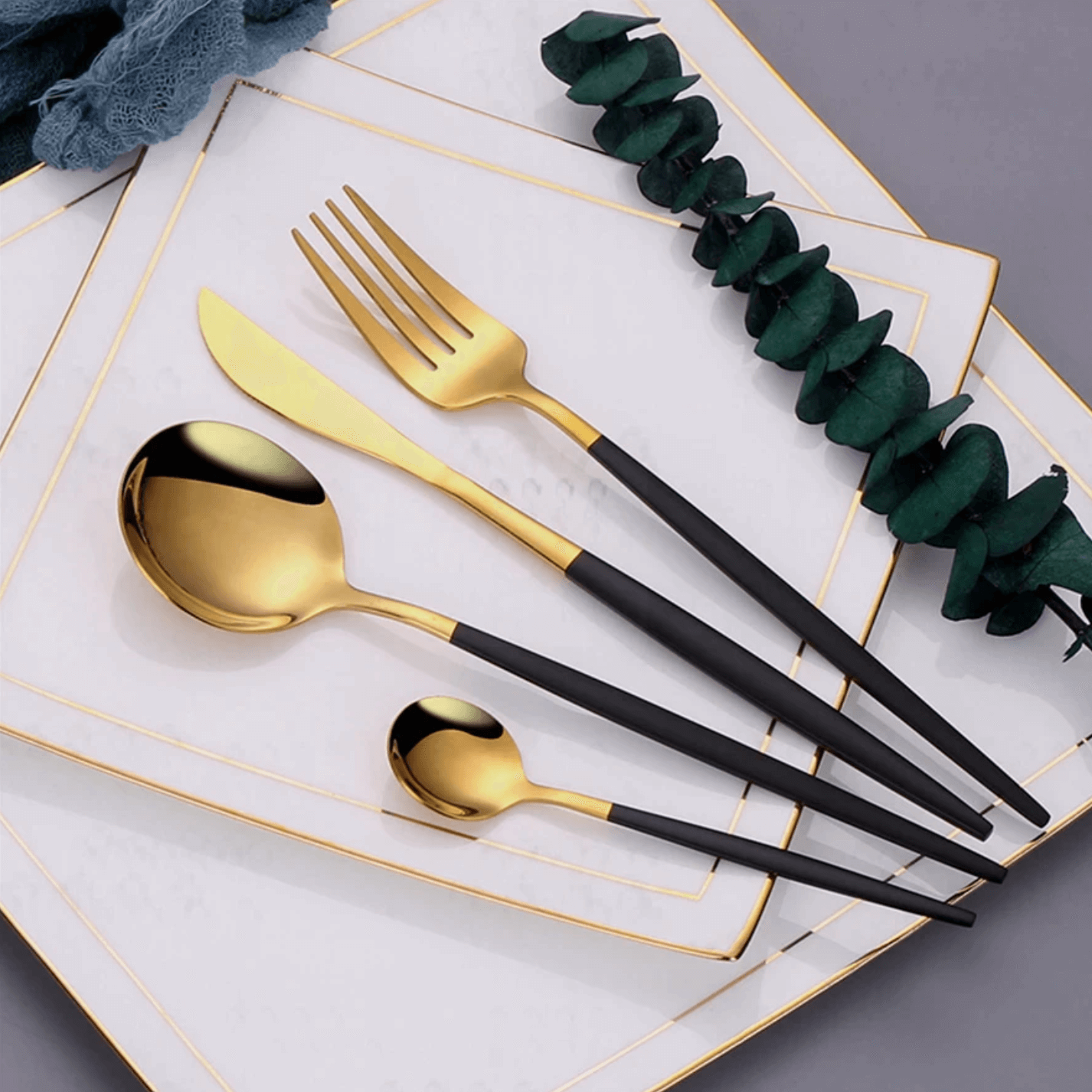 Modern Golden Flatware Sets